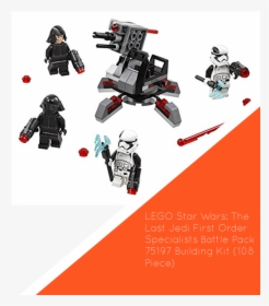 Transparent The Last Jedi Logo Png - Lego Star Wars First Order Specialist Battle Pack, Png Download, Free Download
