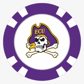 East Carolina Pirates Poker Chip Ball Marker - East Carolina University, HD Png Download, Free Download