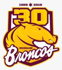 Brisbane Broncos 30 Years Logo, HD Png Download, Free Download