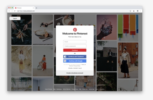 Sign Up Pinterest Account, HD Png Download, Free Download