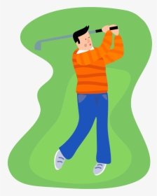 Golfer Clipart Boy - Clip Art Golfer Png, Transparent Png, Free Download