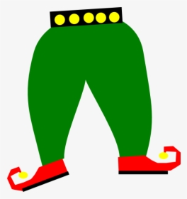 Elf Pants With Shoes - Christmas Elf Clothes Clip Art, HD Png Download, Free Download