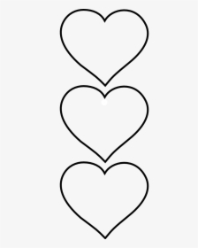 Heart Black And White Heart Black And White Heart Clipart - 3 Hearts In A Row, HD Png Download, Free Download