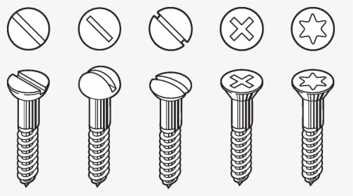 Screw Bolt Free - Screw Types, HD Png Download, Free Download