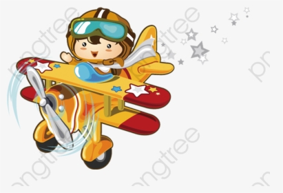 Cartoon Airplane, Cartoon Clipart, Airplane Clipart, - ภาพ นักบิน น่า รัก ๆ การ์ตูน, HD Png Download, Free Download
