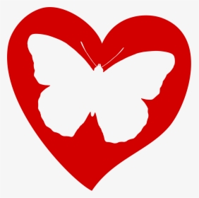 3 Butterfly Png Black And White - Butterfly With Heart Clipart, Transparent Png, Free Download
