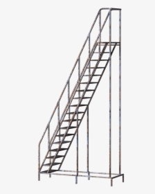Stairs Mettalic Mobile Left Side - Escalera De Hierro Png, Transparent Png, Free Download