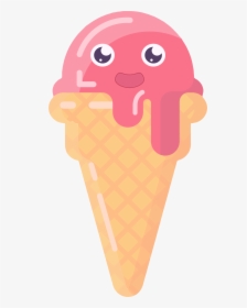 Pink,ice Cream Cone,food - Clip Art Ice Cream, HD Png Download, Free Download