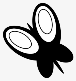 Butterfly Clipart Black And White Free - Hawaiian Flowers Clips Black And White, HD Png Download, Free Download