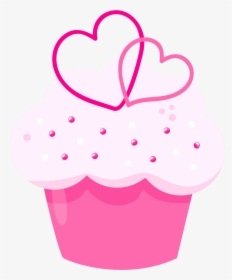 Pink Heart Cupcake, HD Png Download, Free Download