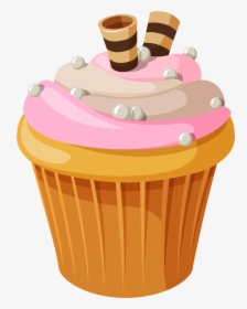 Baking Cup,clip Art,dessert,ice Cream Dessert,baked - Mini Cake Clipart, HD Png Download, Free Download