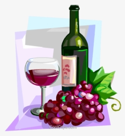 Transparent Bottle Of Wine Clipart - Wine Grapes Clip Art, HD Png Download, Free Download