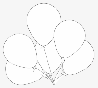 Image Library Stock Balloons Svg Black And White - White Clipart Balloon Png, Transparent Png, Free Download