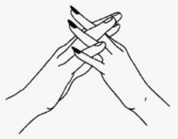 Hands Love Blackandwhite Black - Holding Hands Love Drawing, HD Png Download, Free Download