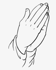 Easy Drawing Guides On Twitter - Praying Hands Easy Drawing, HD Png Download, Free Download
