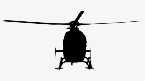 7 Helicopter Front View Silhouette - Helicapter Silluete Png, Transparent Png, Free Download
