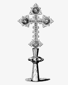 Mounted Cross Clip Arts - Cross Transparent Drawing, HD Png Download, Free Download