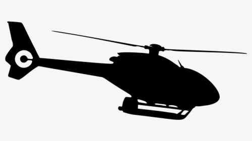 Helicopter Silhouette - Silhouette Helicopter Png, Transparent Png, Free Download