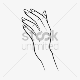 Hand Vector Png - Line Woman Hand Gesture, Transparent Png, Free Download