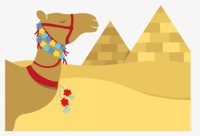 Egyptian Pyramids Camel Illustration - Pyramid Camel Png, Transparent Png, Free Download