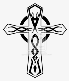 Tribal Cross Tattoo Png, Transparent Png, Free Download