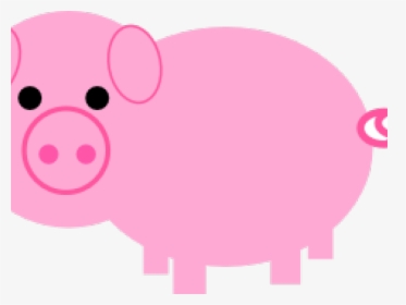 Pig Clipart Outline - Outline Pink Pig, HD Png Download, Free Download