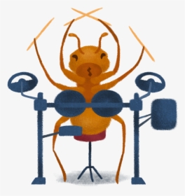 Stickers Ant Playing Drums - Ant Man And The Wasp Ant Playing Drums, HD Png Download, Free Download