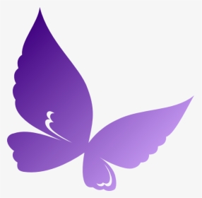 Gradient Purple Butterfly Clip Art At Clipart - Lime Green Butterfly Clipart, HD Png Download, Free Download
