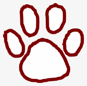 Bear Paw Clip Art At Vector Clip Art Png - Red Bear Paw Cartoon, Transparent Png, Free Download