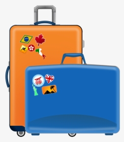 Suitcase,hand And Bags,clip Art,rolling - Vacation Clipart, HD Png Download, Free Download