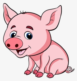 How To Draw Baby Pig - Step By Step Easy Pig Drawing, HD Png Download, Free Download