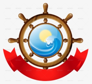Captain Clipart Ship Navigation - Navy Ship Wheel Clock, HD Png Download, Free Download