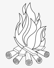 Fire Line Art Fire Black White Line Art 555px - Fire Clipart Black And White, HD Png Download, Free Download