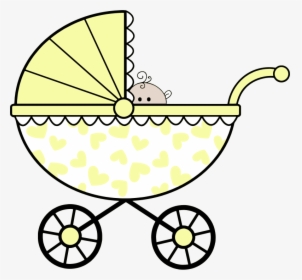 Clip Art Baby Carriage Drawing - Baby Stroller Clipart Black And White, HD Png Download, Free Download