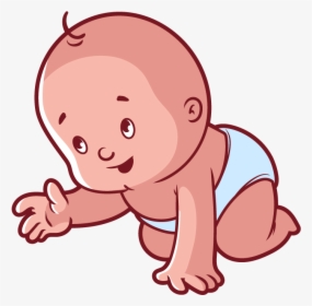 Infant Cartoon Child Clip - Baby Crawling Clipart Png, Transparent Png, Free Download