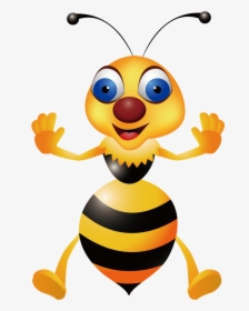 Bee Hornet Wasp Clip Art - รูป ผึ้ง น่า รัก การ์ตูน ลาย เส้น, HD Png Download, Free Download