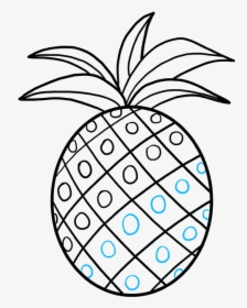 How To Draw Pineapple - Drawing Pineapple, HD Png Download, Free Download
