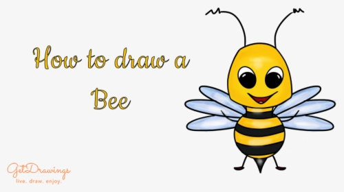 How To Draw A Bee - Honeybee, HD Png Download, Free Download