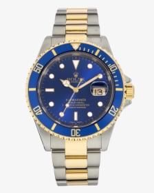 Rolex Submariner Two-tone Blue Dial Oyster Band 40mm - Rolex Submariner 1997, HD Png Download, Free Download
