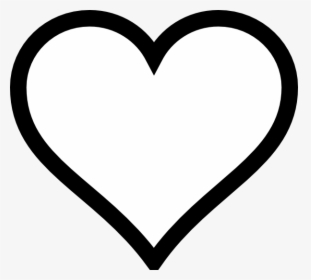 Best Photos Of Heart Outline Printable - Heart Cartoon Black And White, HD Png Download, Free Download