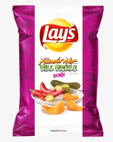 Junk Food,food,snack,potato - Flamin Hot Dill Pickle Lays, HD Png Download, Free Download