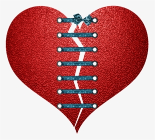 Heart Crack Broken Red Rope Ribbon Connective Heart - Crack Heart Png, Transparent Png, Free Download