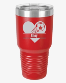 Personalized Soccer Heart Tumbler - Pink Softball Tumbler, HD Png Download, Free Download