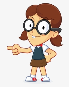 Image For Free Girl Geek Pointing People High Resolution - Girl Pointing Clipart Png, Transparent Png, Free Download