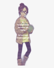 Transparent Nerd Girl Png - Woman Full Body Drawing, Png Download, Free Download