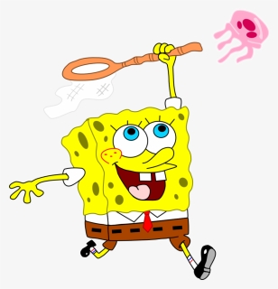 Drawing Spongebob Jellyfish 1 Clipart - Spongebob Jellyfishing, HD Png Download, Free Download