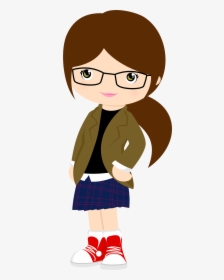 Photos Girl With Glasses - Girl With Glasses Clipart, HD Png Download, Free Download
