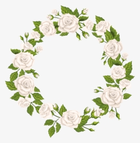 White Rose Wreath Png Clipart , Png Download - White Flower Wreath Png, Transparent Png, Free Download