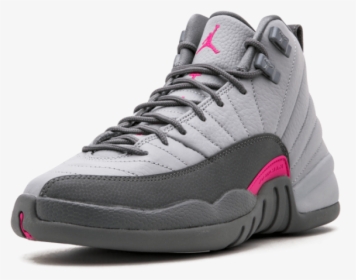 Jordans 12 Grey Pink Woman, HD Png Download, Free Download