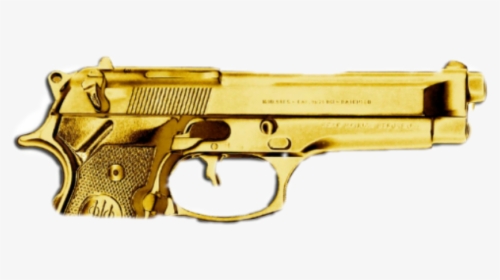 Firearm Weapon Pistol Gold Gun - Gold Gun Png, Transparent Png, Free Download